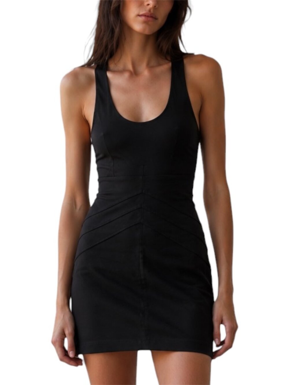 Size S Bebe Black Racerback Bandage Bodycon Mini Dress